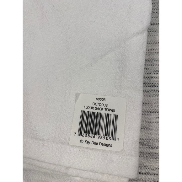 Kay Dee Designs Octopus Coastal Krinkle Flour Sack Cotton Kitchen Dish Towel NWT - Picture 3 of 5